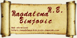 Magdalena Binjović vizit kartica